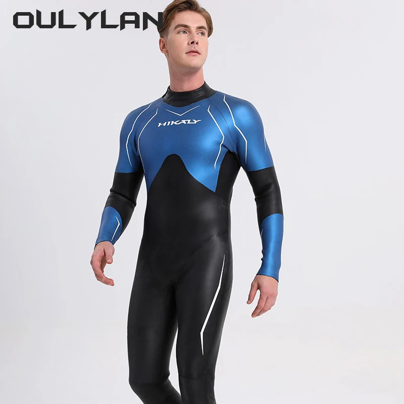 2024 Men 3mm Sliding Leather Diving Suit CR Ultra Elastic Light Skin Wetsuit One-piece Scuba Free Diving Jumpsuit Swimsuit