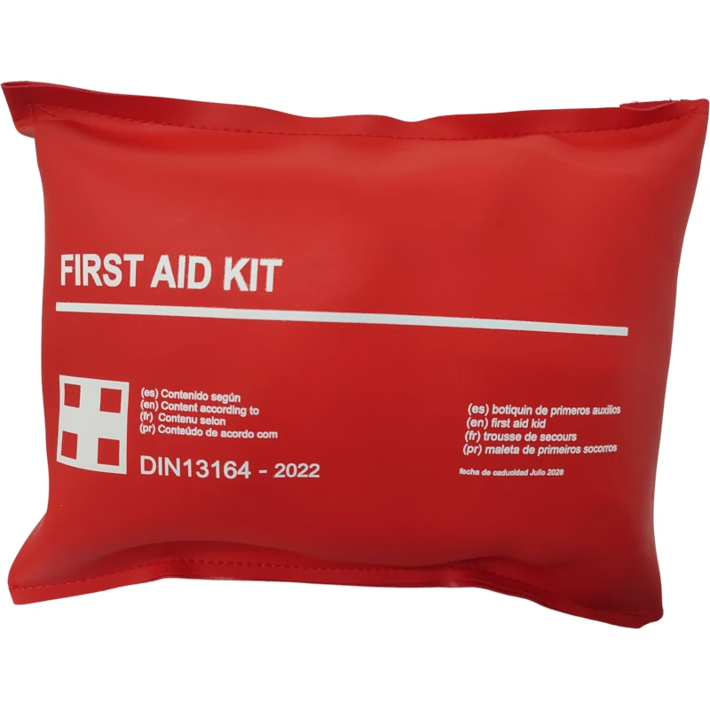 Standard DIN 13164 aid and first aid kit for cars, motorcycles, trucks, taxis and general vehicles