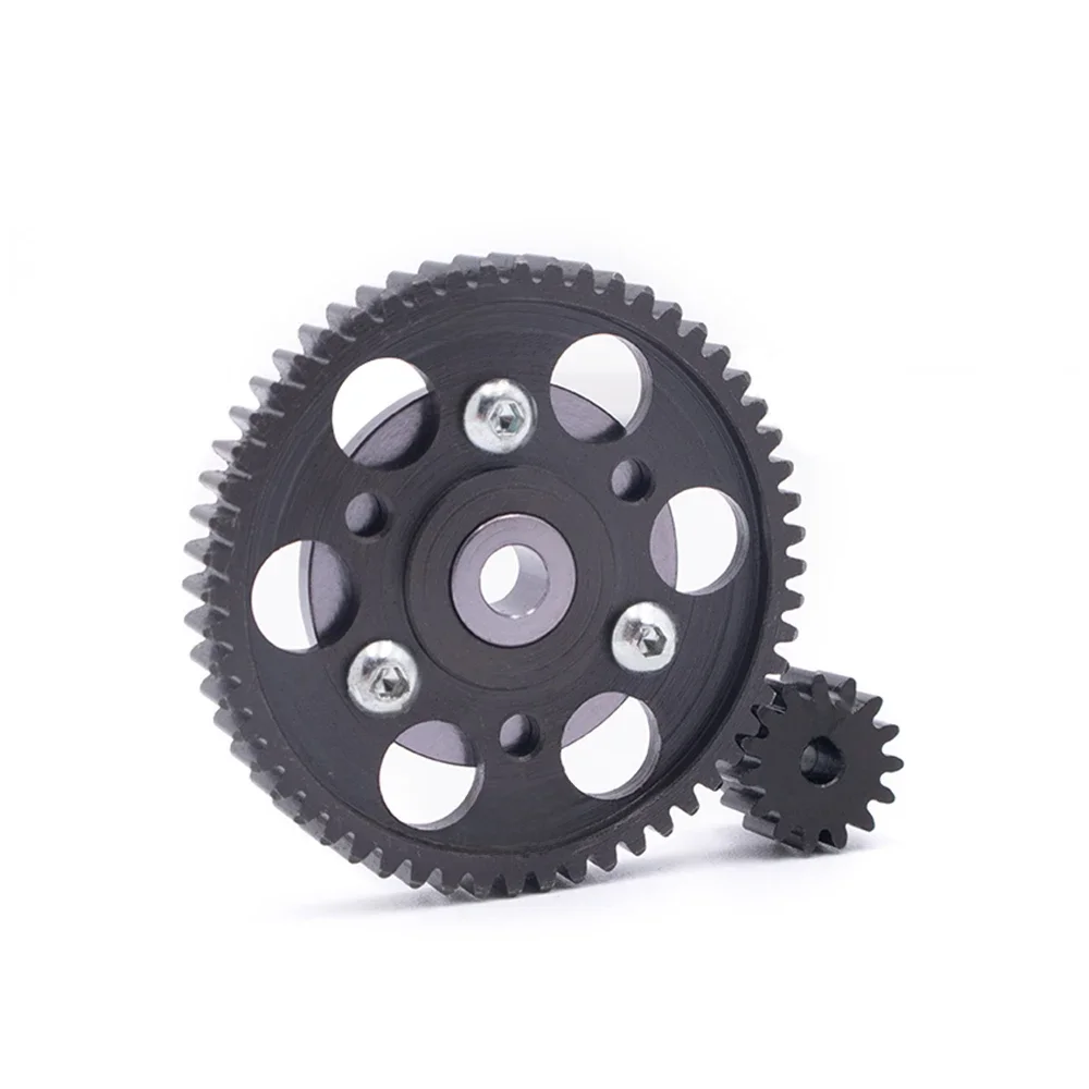 KYX wyścigi bardzo ciężko stali nierdzewnej Heavy Duty 56 T/15 T Spur zestaw narzędzi dla gąsienica RC samochodu Axial Wraith SCX10 skrzyni biegów — zdjęcie 2