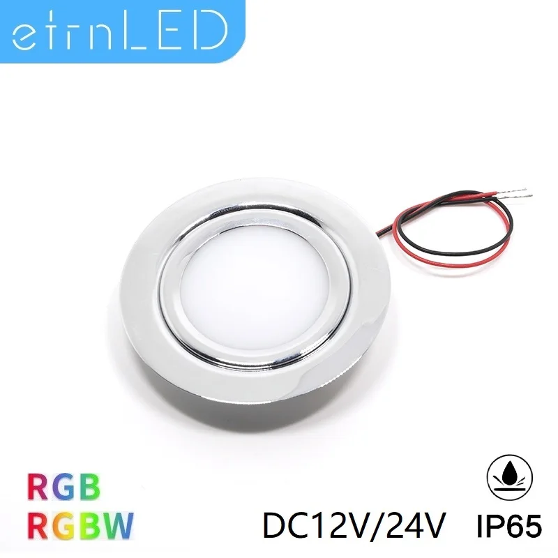 etrnLED Waterproof Led Downlight Mini Outdoor Spot Ceiling Recessed 3W 12V 24V Bathroom Sauna Kitchen Cabinet Down Light RGB