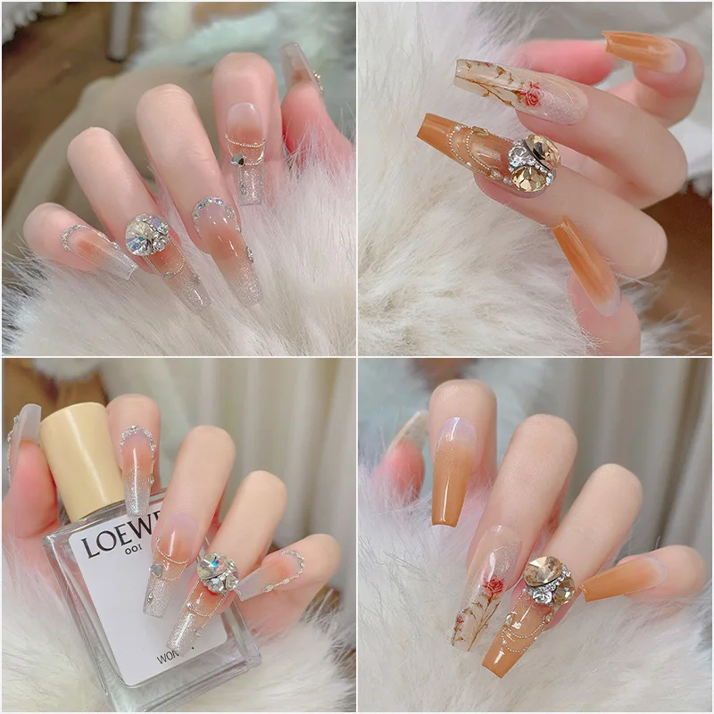 10 個 3D 積層ネイルアートラインストーンパイルチャームパーツパールクリスタルダイヤモンドアクセサリーアートラインストーン Materail ラインストーン