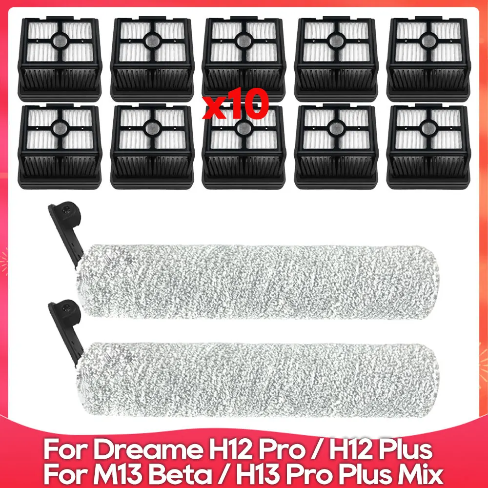 

Compatible For ( Dreame H12 Pro, H12 Plus, H13 Pro Plus Mix, M13 Beta ) Roller Soft Brush Filter Vacuum Cleaner Accessory Part