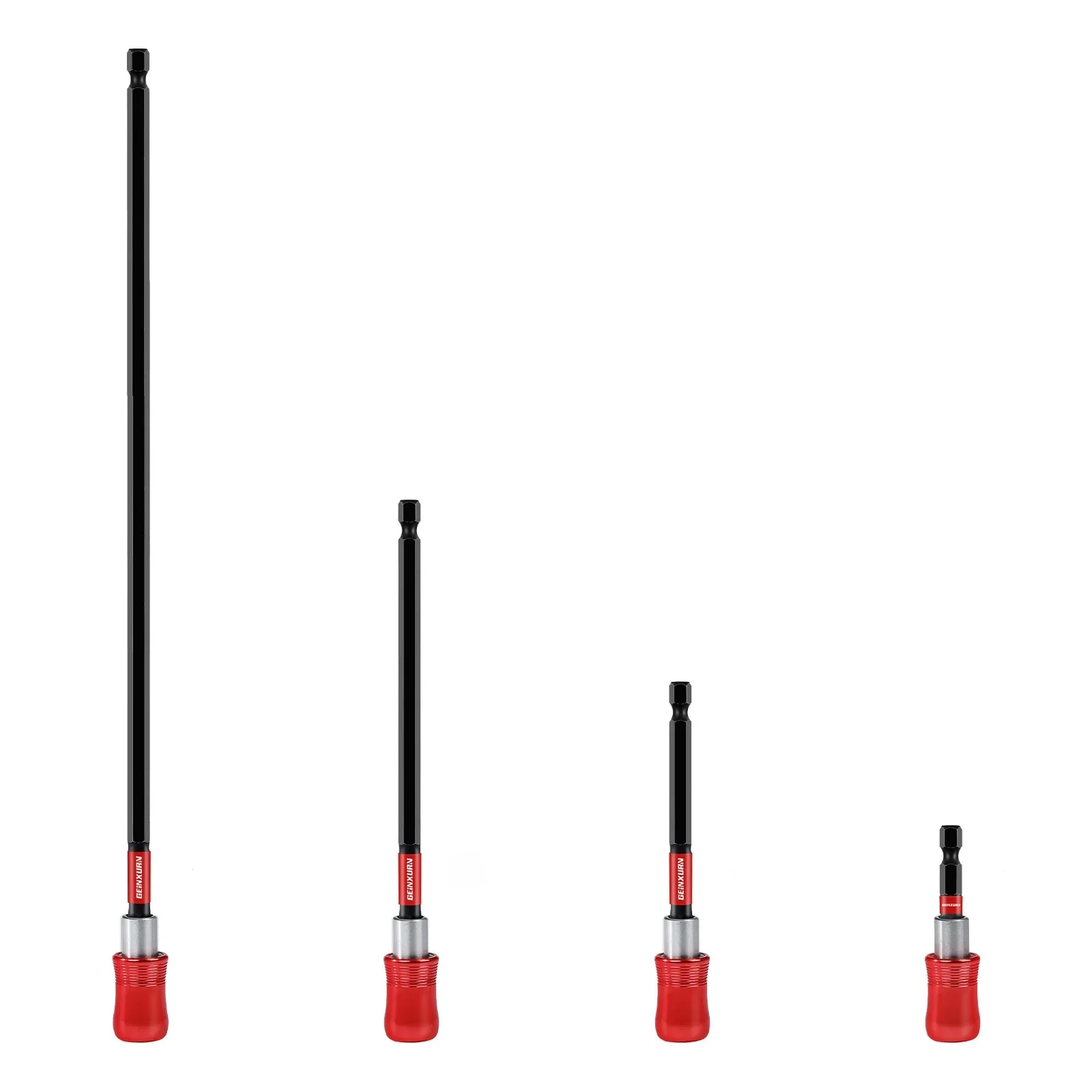 Geinxurn 2,5''/4''/6''/12'' Uchwyty do wkrętaków udarowych, przedłużenie magnetyczne Szybka wymiana uchwytu wiertła nasadowego ze śrubą — zdjęcie 2