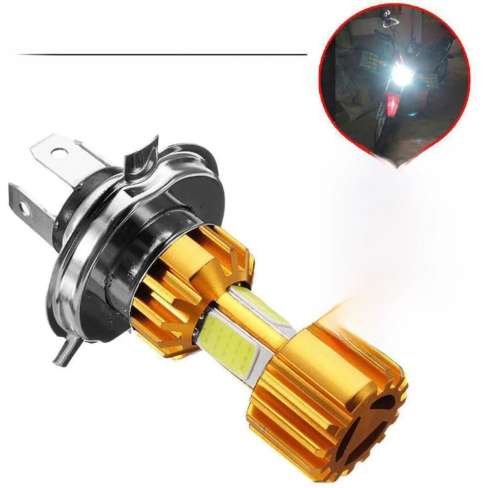 Ampoule de phare de moto H4/HS1 H6/BD20D 18W LED 3 COB, haute qualité, 2000LM 6000K, faisceau Hi/Lo, lumière blanche, 1 pièce