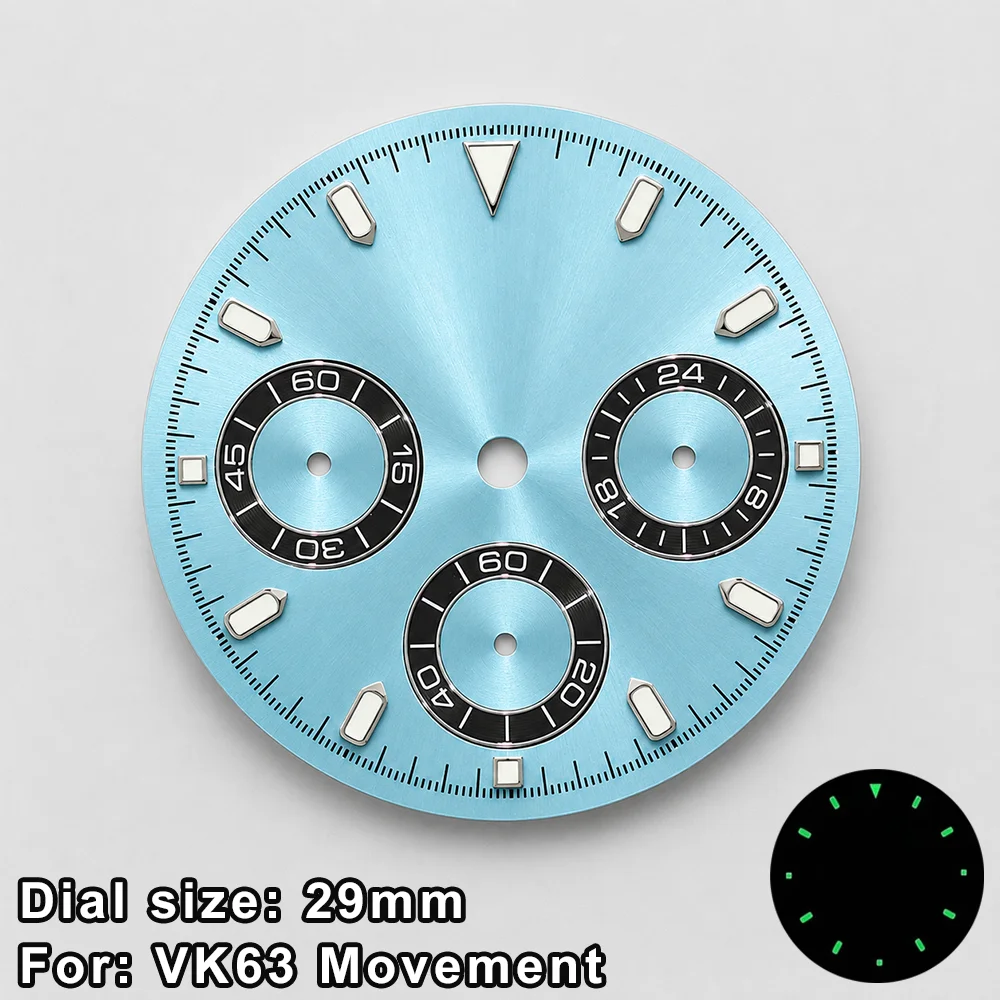 VK63 Case VK63 39mm Cases VK63 Dial VK63 Hands VK63 Movement VK63 Watch Accessories 29MM Dials Vk63 Watches Parts Replacement image 3