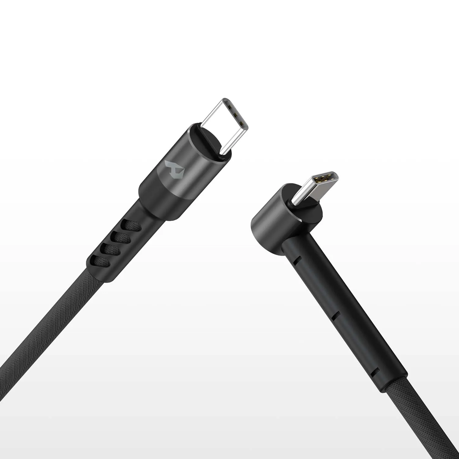 60W gevlochten USB-C kabel met 90 graden connector ° | Pd snelladen voor Samsung Xiaomi MacBook