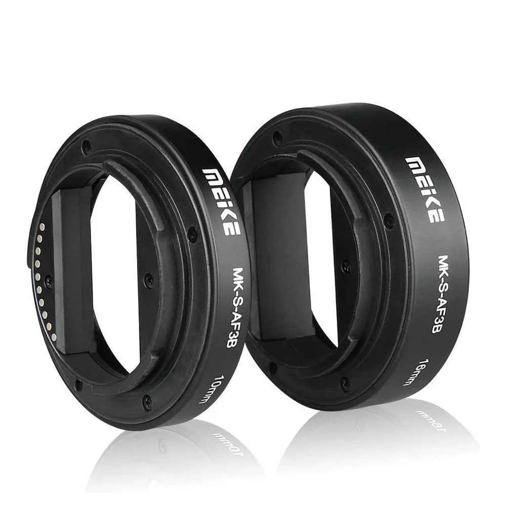 Meike MK-S-AF3B Auto Focus Macro Extension Tube Ring for Sony E Mount A7 A7II NEX-3 NEX-5 NEX-6 A6600 A5000 A6000 A6100 A6300 A9