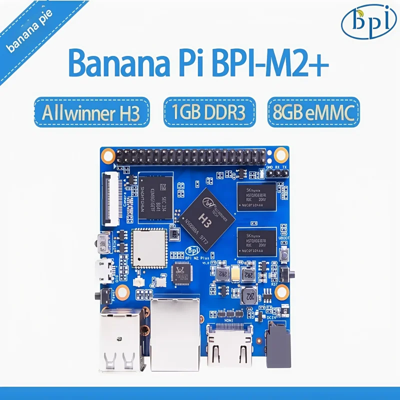 

Плата разработки Banana Pi BPI-M2+ IoT использует дизайн чипа Allwinner H3, 1 ГБ оперативной памяти DDR3, 8 ГБ eMMC
