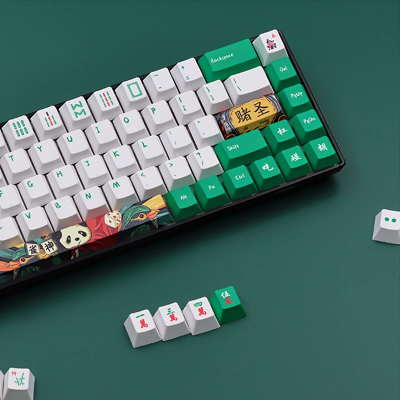 Mahjong Schlüssel Kappen Kirsche Profil PBT Fünf-seitige Sublimation Mechanische Tastatur Keycap für 61/68/87/104/108 schlüssel