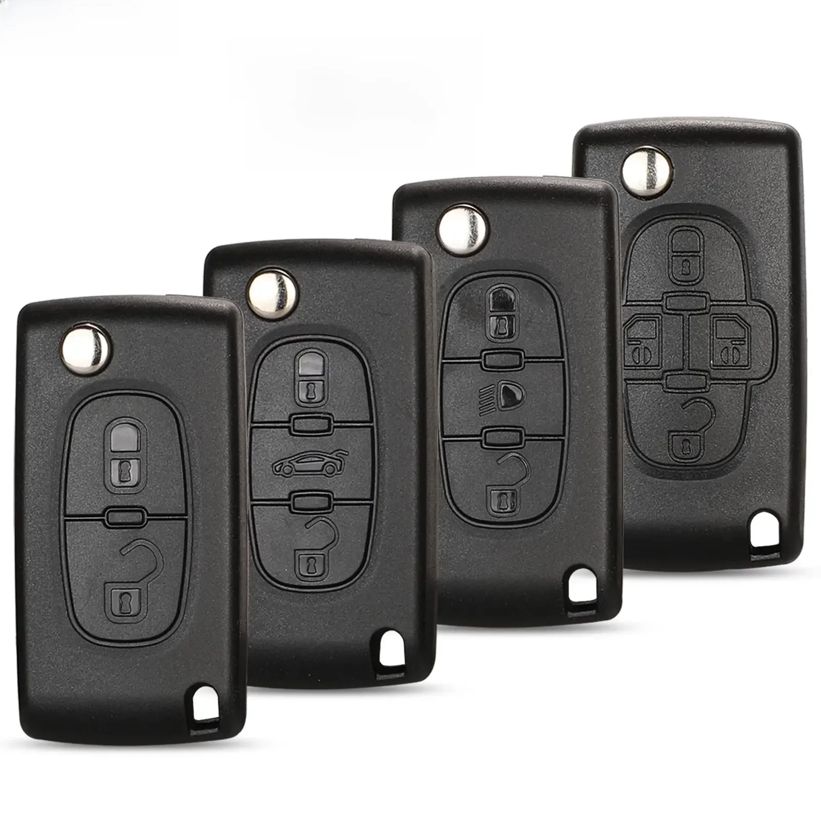 Jingyuqin-Boîtier de clé à distance automatique, 2/3 boutons, pour KIT 207, 307, 308, 407, 607, pour cristaux en C2, C3, C4, C5, C6, Nokia 2/Hu83, CE0523, CE0536