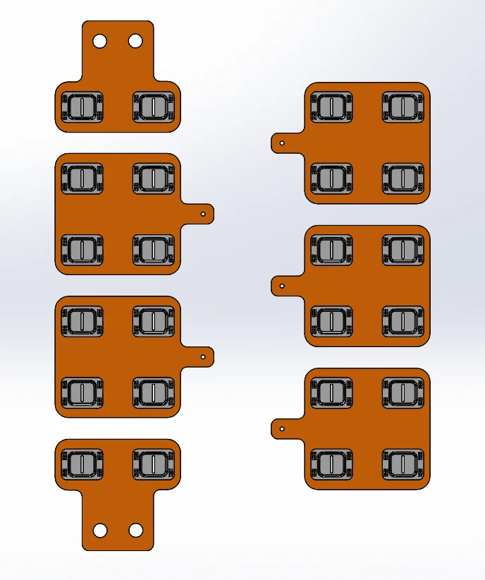 WELLGO 1SET Spot Welding Leaded 21700 6S2P 21.4MM Distance Nickel Copper Busbar For 20Ah-300Ah UAV Battery Pack