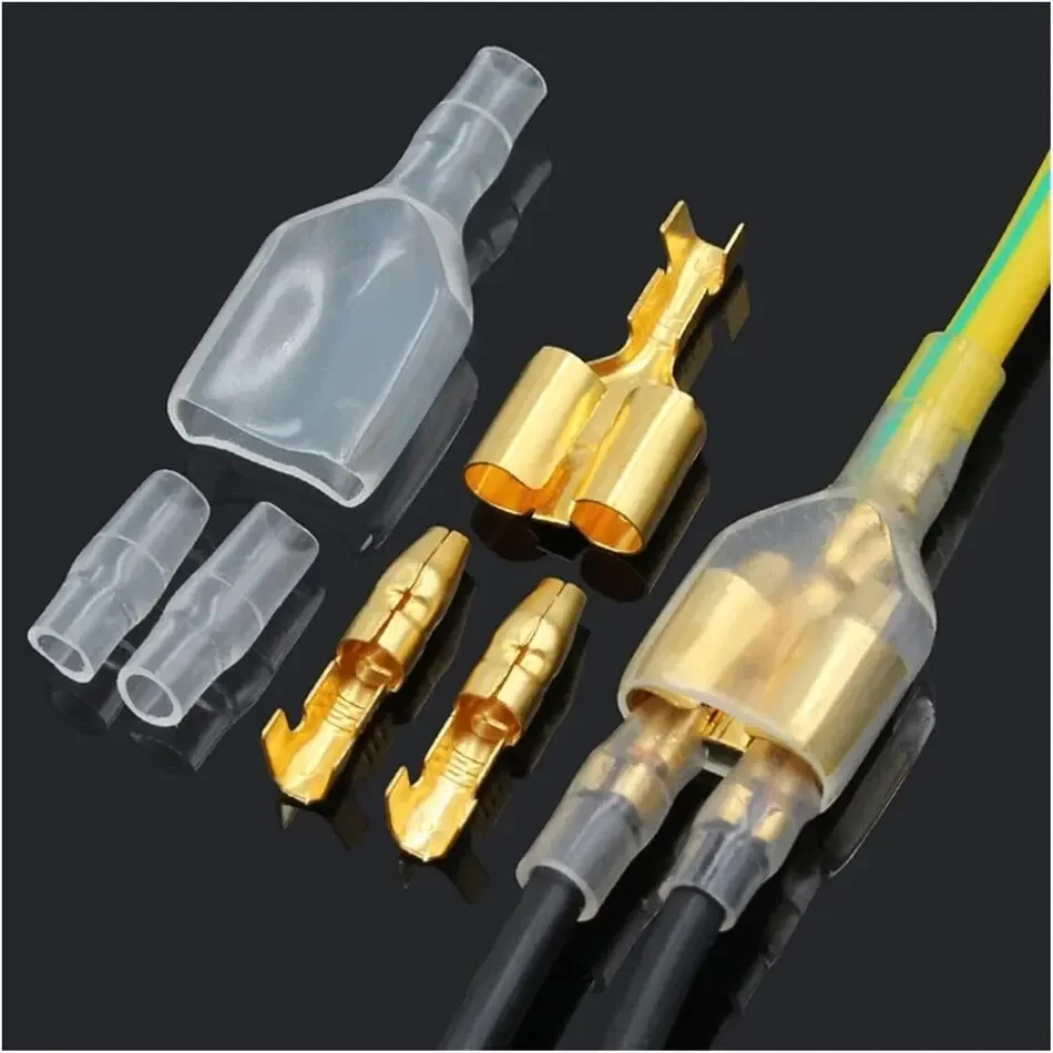 Terminal bala Conector do fio elétrico, bainha transparente, 1 fêmea e dois machos 4.0, diâmetro 1: