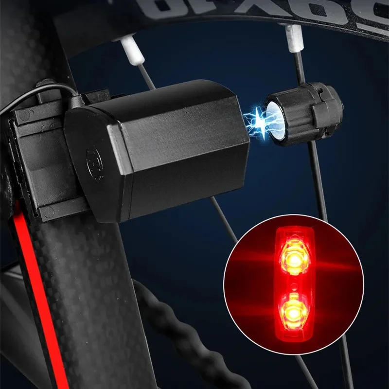 AliExpress HNQH Lights Induction Tail Light Bike Warning Lamp Magnetic Power Generate Taillight Self-Powered Magnetic Induction Light