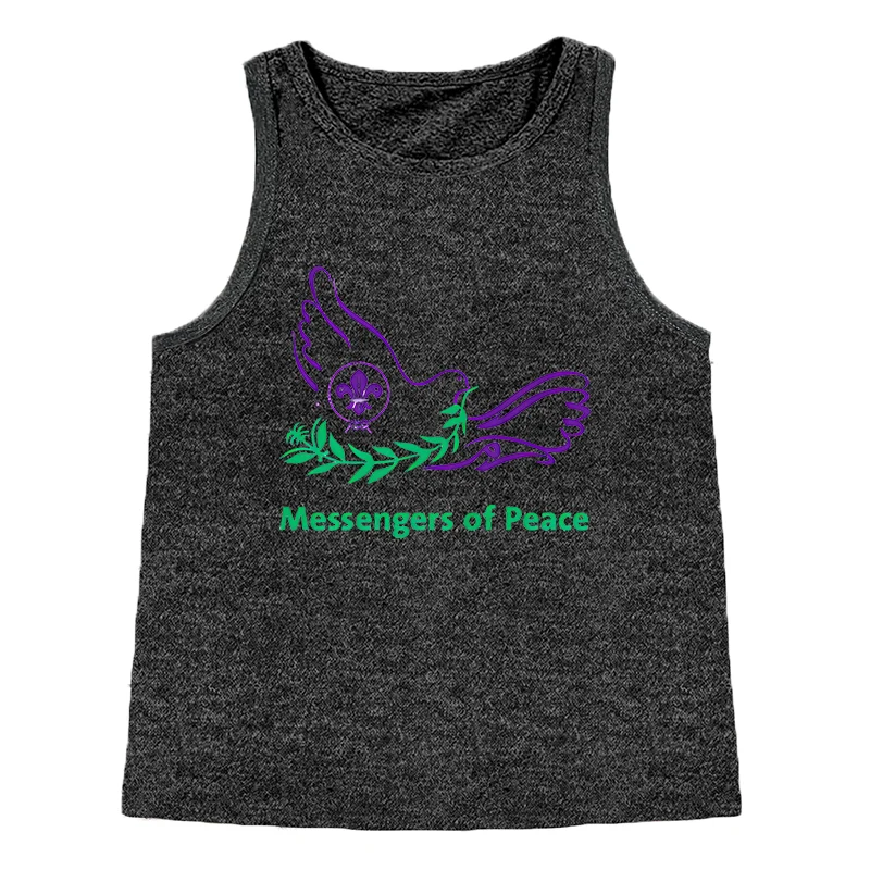 Peace Love Bright Flowers English Alphabet Safety Women's Tank Top Loose O Neck Sleeveless Casual Tank Top Women's Clothing