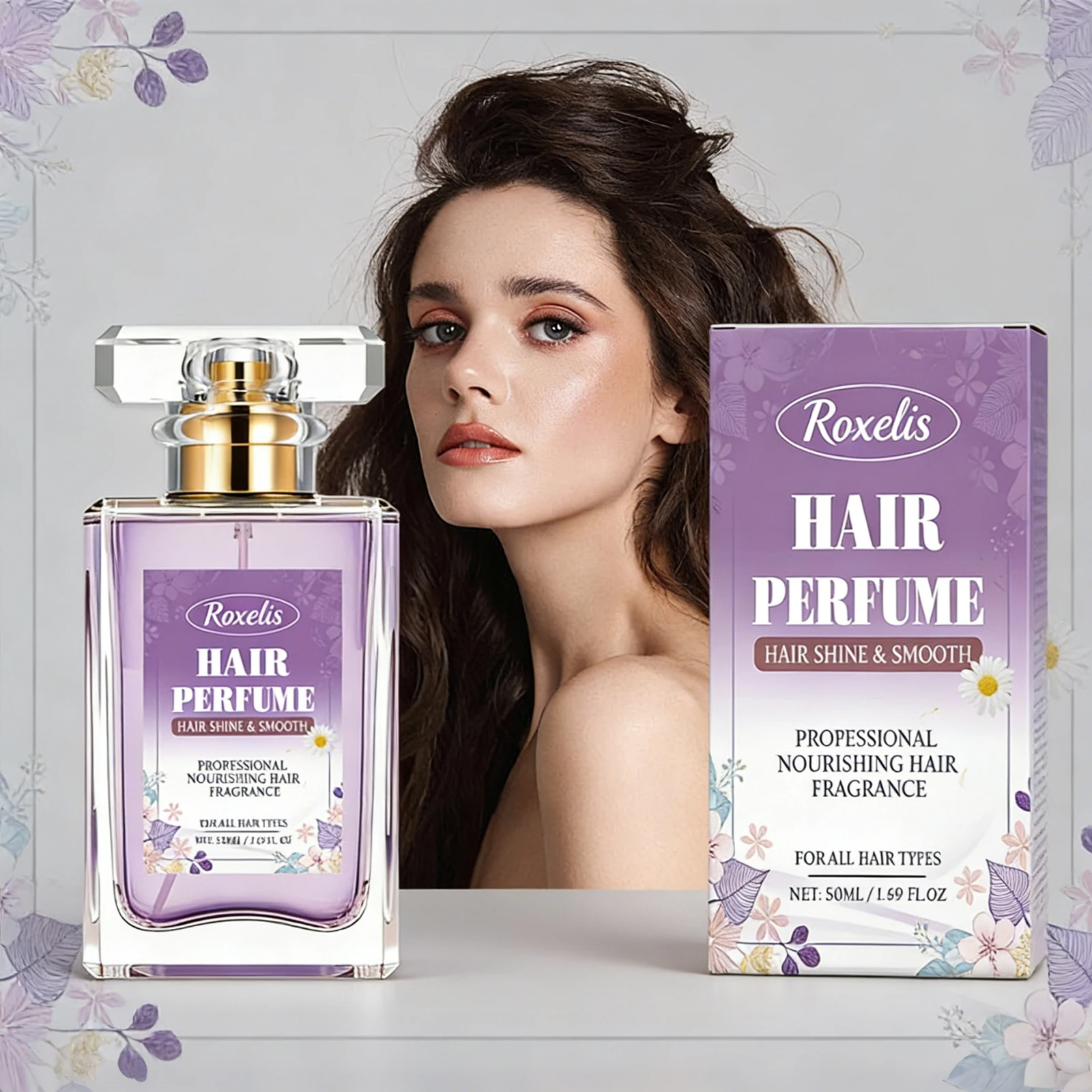 

Roxelis 50ml Chamomile Hair Perfume Spray Moisturizing Hair Hydrating Floral Women's Hair Care Perfume Spray