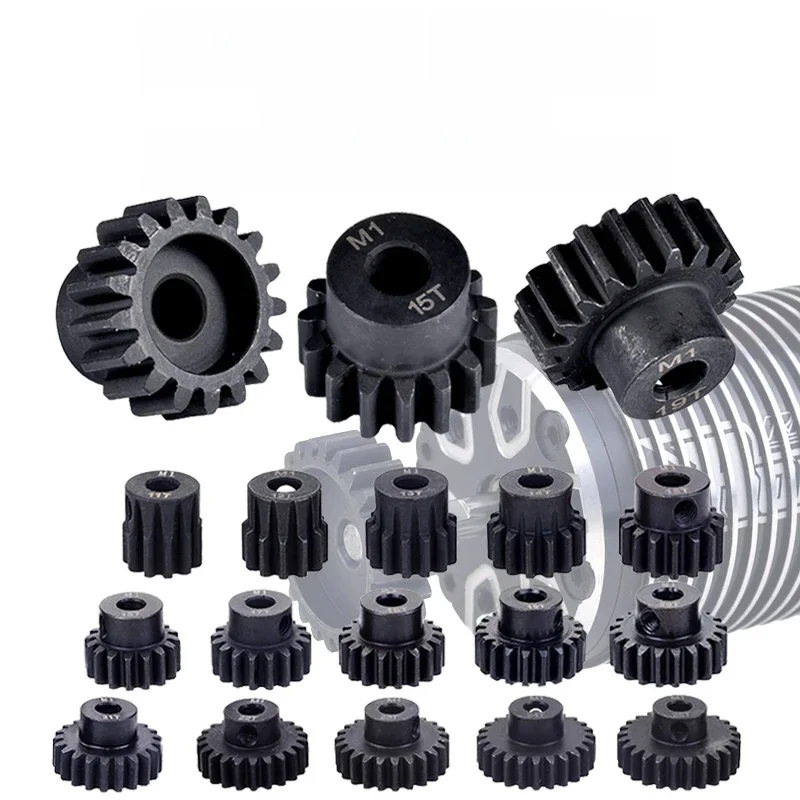 M1 5mm 11T 12T 14T 15T 17t 18t 20T 21t 22T 24T 25T 26T 28T 30T Schwarz stahl metall Ritzel Motor Getriebe Für 1/10 Rc Modell Auto Motor