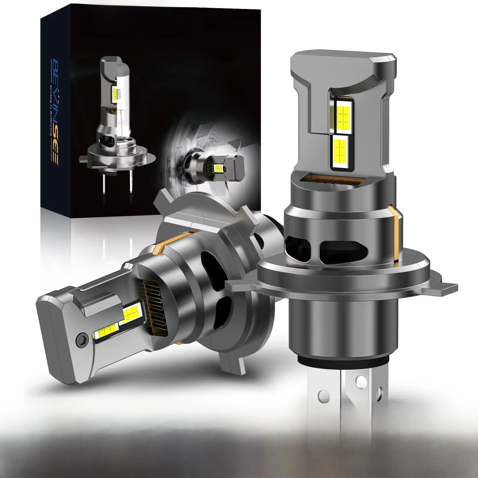 BEVINSEE 12000LM Lampadine H4 LED Auto H7 H11 H1 H3 LED-koplamplamp 70W CANBUS HB3 9005 HB4 9006 H27 880 881 Mistlampen 12V - afbeelding 2