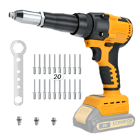 Brushless Rivet Gun 2.4-4.8mm Cordless Rivet Nut Gun Drill Insert Automatic Riveting Tool for Dewalt 20V Battery (No Battery)
