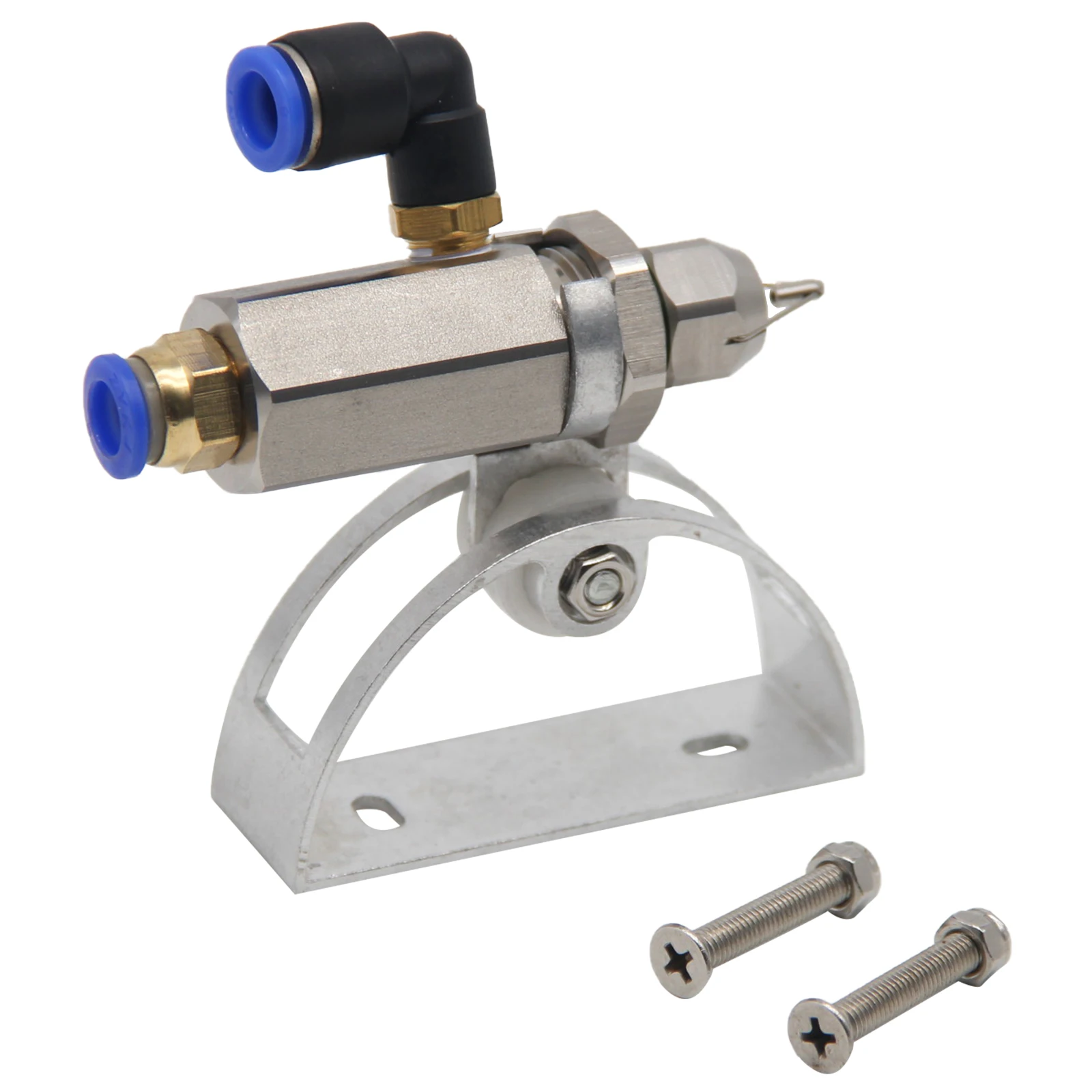 Stainless Steel Two-Fluid Ultrasonic Fan-Shaped Air Atomizing Nozzle Adjustable Dust Suppression Humidification Nozzle