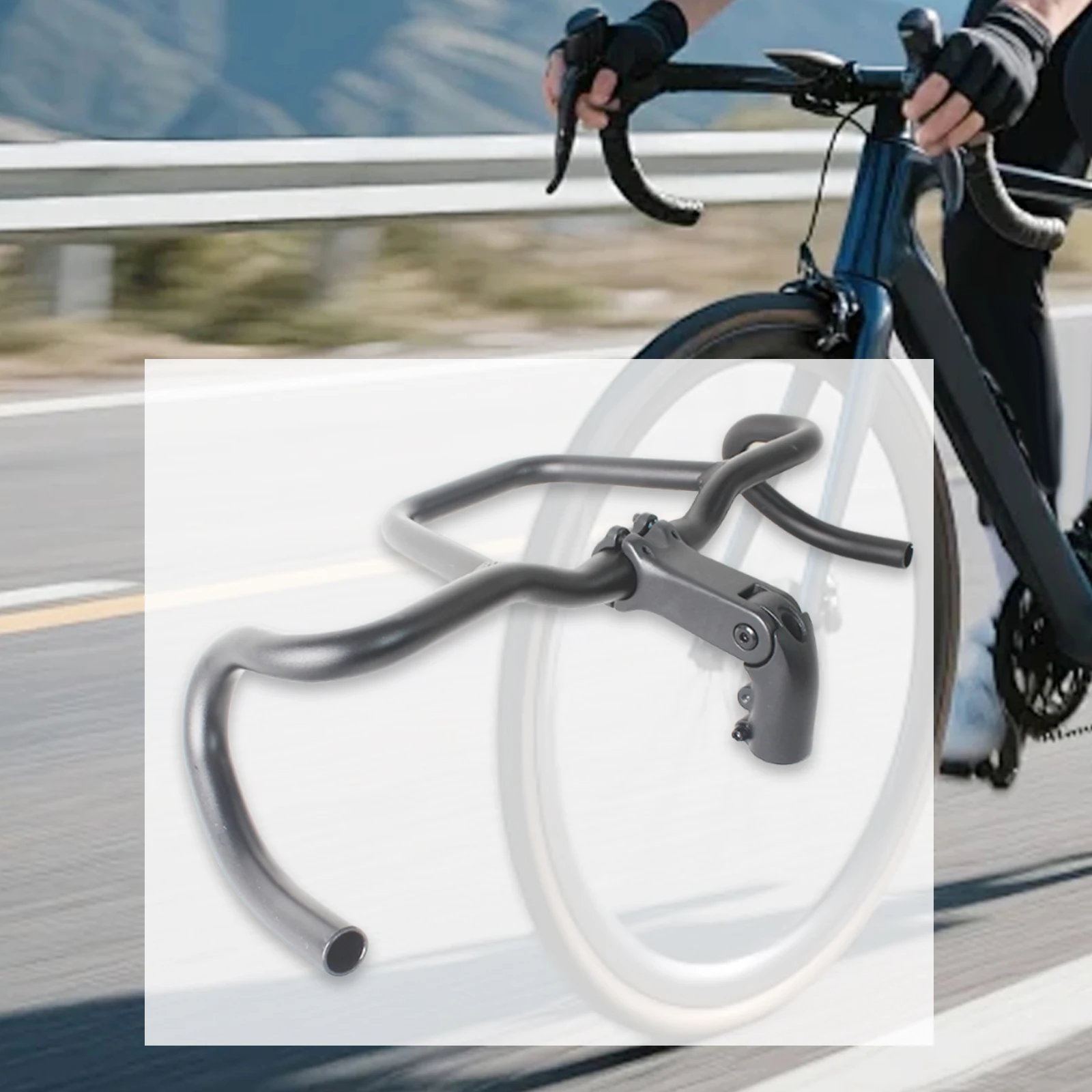 

Bike Handlebar Sturdy Premium Bicycle Handle Bar Aluminum Alloy Bent Handlebar Replacement for Mountain Tour Road Bikes
