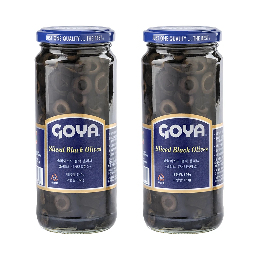 Rebanada de Goya, 344g x 2, color negro Oliva