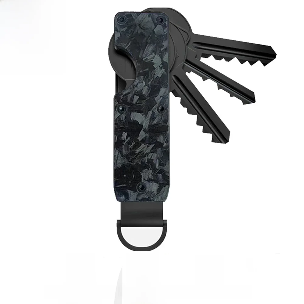 Sleutelorganizer Compacte houder Metalen sleutelhanger Minimalistische sleuteletuihouder voor sleutelhanger Beveiligt 2-6 sleutels - afbeelding 2
