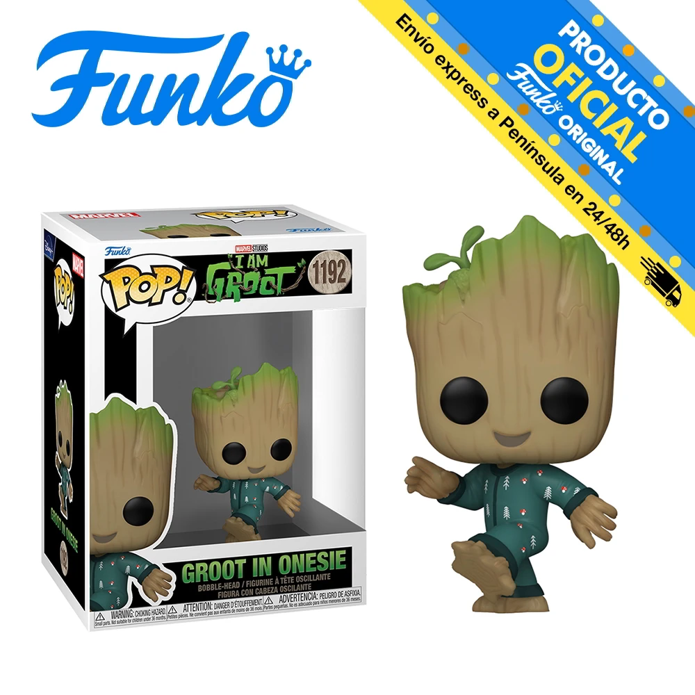 Funko Pop! I am Groot - Groot with Pajama, 70650, 1192, original, toys for boys, girls, gifts, collector, figures, dolls, shop, with box, new, man, woman, official license