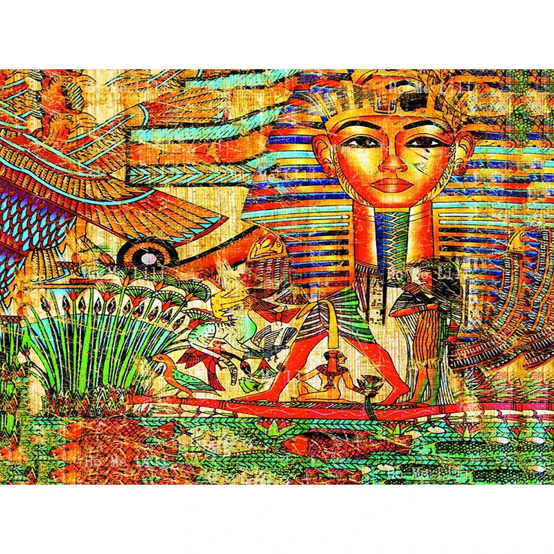 Ancient Egypt Pharaoh Sun God Papyrus Holy Figures And Religion Canvas Wall Art By Ho Me Lili For Livingroom Home Decor