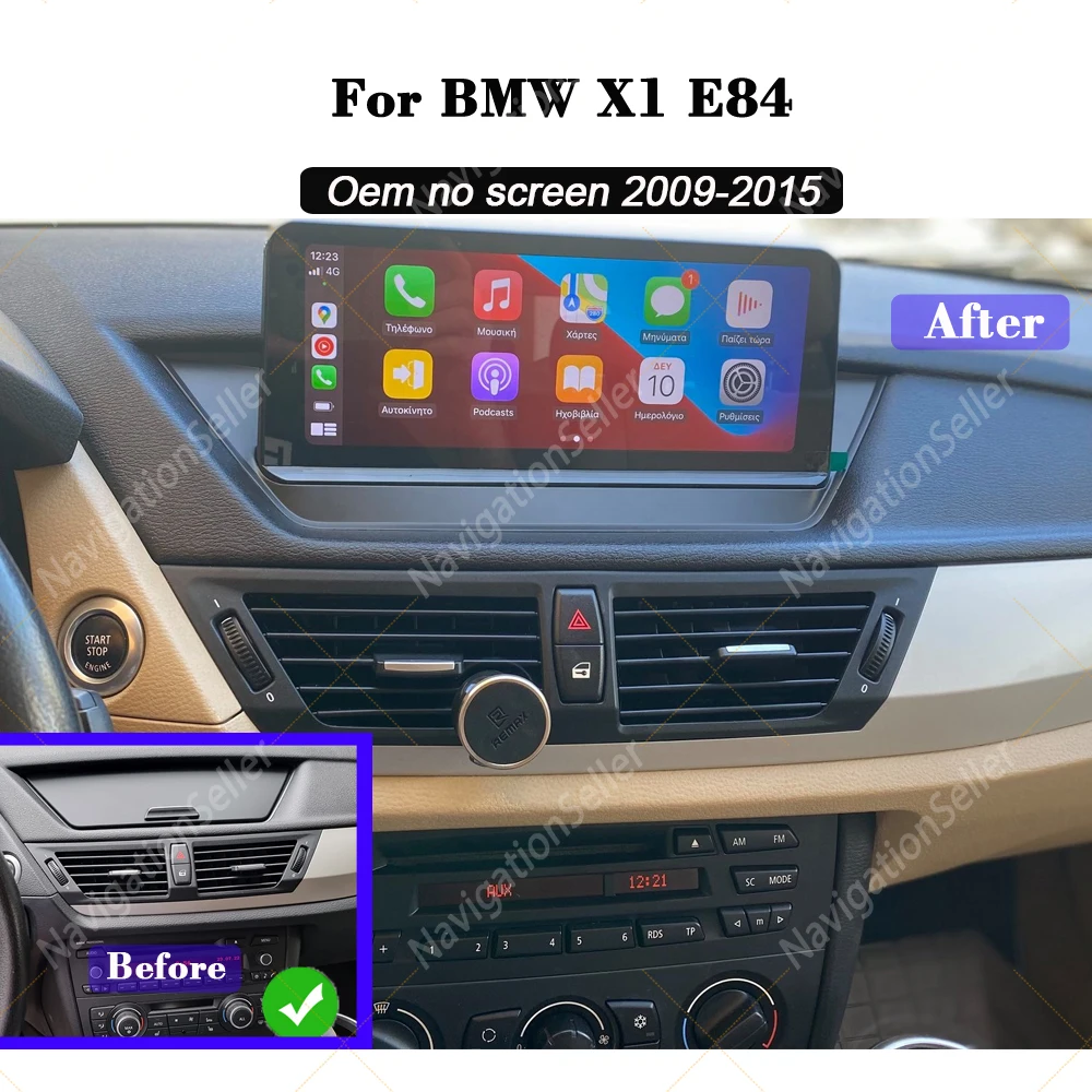 

10.25'' 1920*720 Wireless CarPlay Android 15 Auto Car Multimedia for BMW X1 E84 2009-2015 CIC iDrive Touch Screen Head Unit DAB