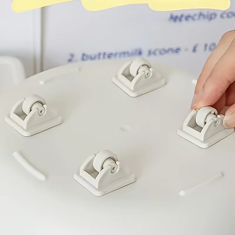 8pcs Self-Adhesive Casters | Plastic Furniture and Storage Box Wheels for Easy Mobility
