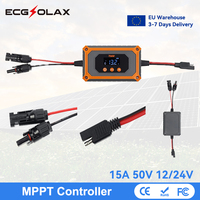 15A 50V MPPT Solar Charge Controller Solar LiFePo4 Battery Charger 12/24V Auto Solar Panel Kit Complete PV Systerm Waterproof