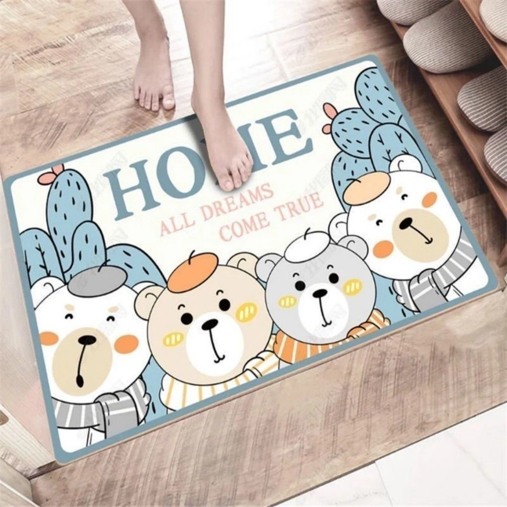 Bathroom Mat Absorbs Water Non-slip Quick Drying 38x58cm