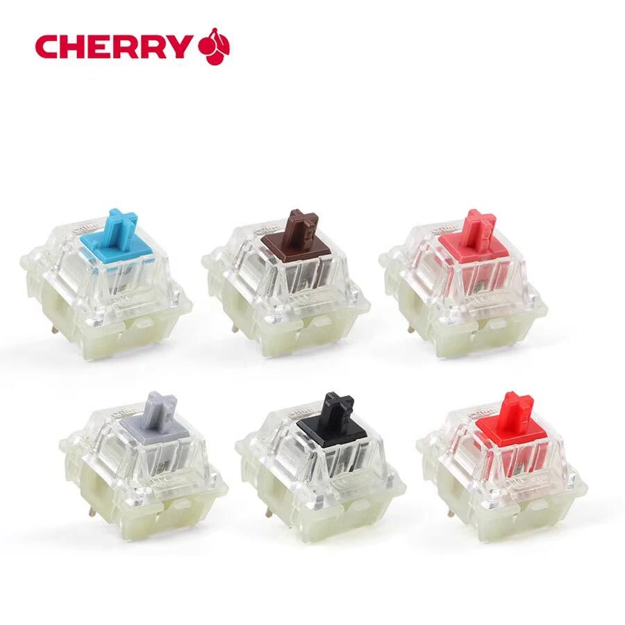 Original Brand NEW Cherry MX Mechanical Keyboard Switches Silver Red Black Blue Brown Linear Tactile Cherry Clear SMD RGB Switch