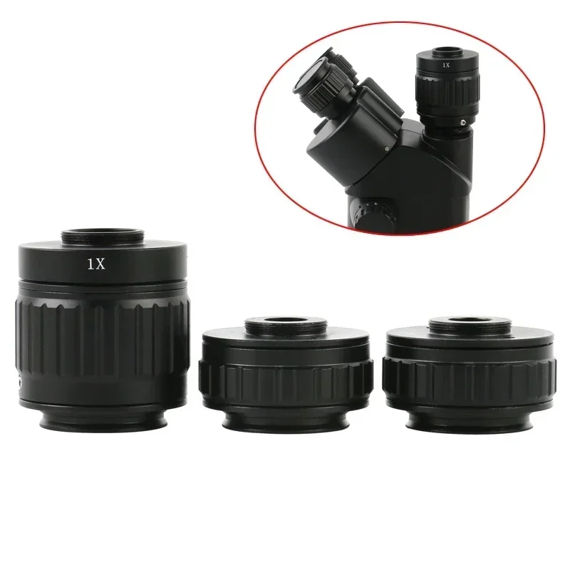 Adaptery C Mount Obiektyw 0,35X 0,5X 1X CTV do trójokularowego mikroskopu stereo 38MM Interfejs Microscopio Camera — zdjęcie 2
