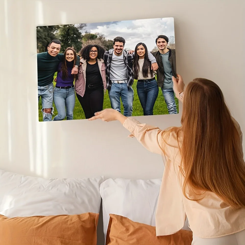 Custom 2D Photo Canvas Wall Art Personalized Picture Print Upload Your Own Image Wrapped Framed Home Decor Keepsake Gift