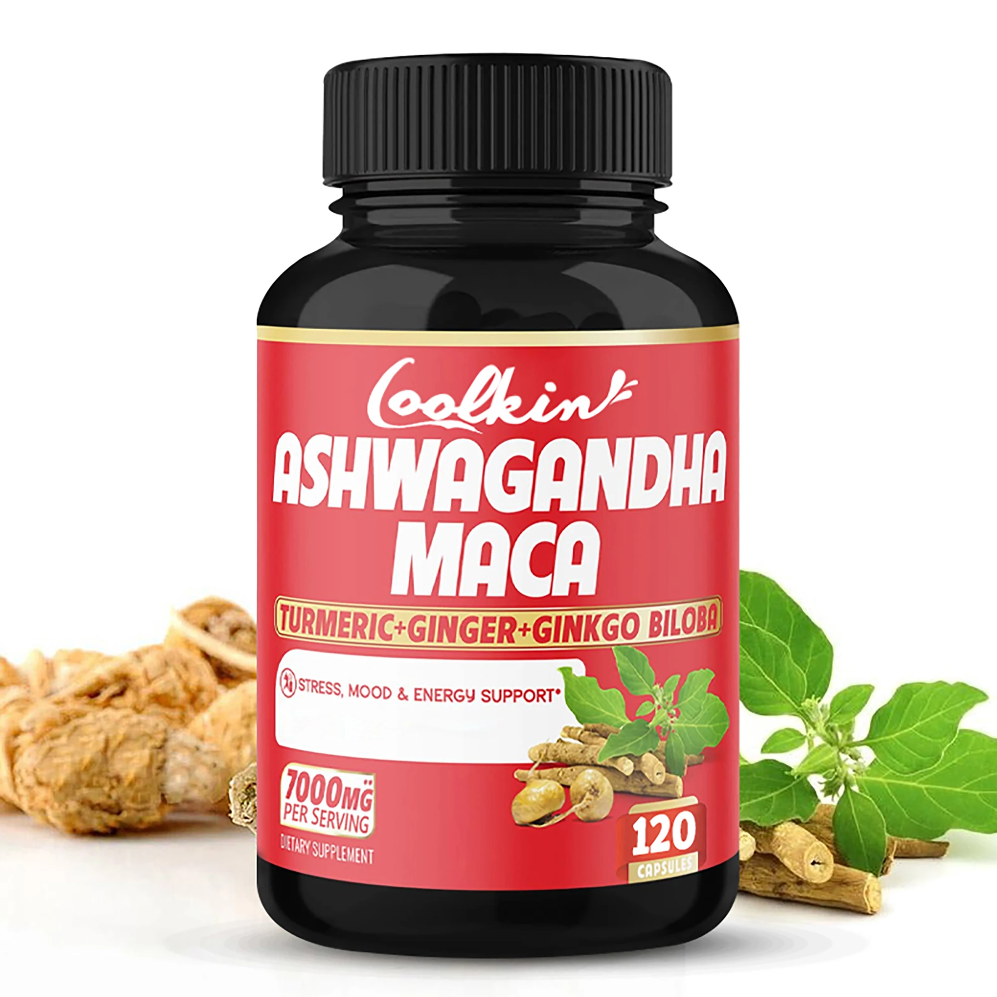 Ashwagandha and Maca - Supports Natural Health, Energy, Performance and Mood Supplements, Enhances Blood Flow - 120 Capsules