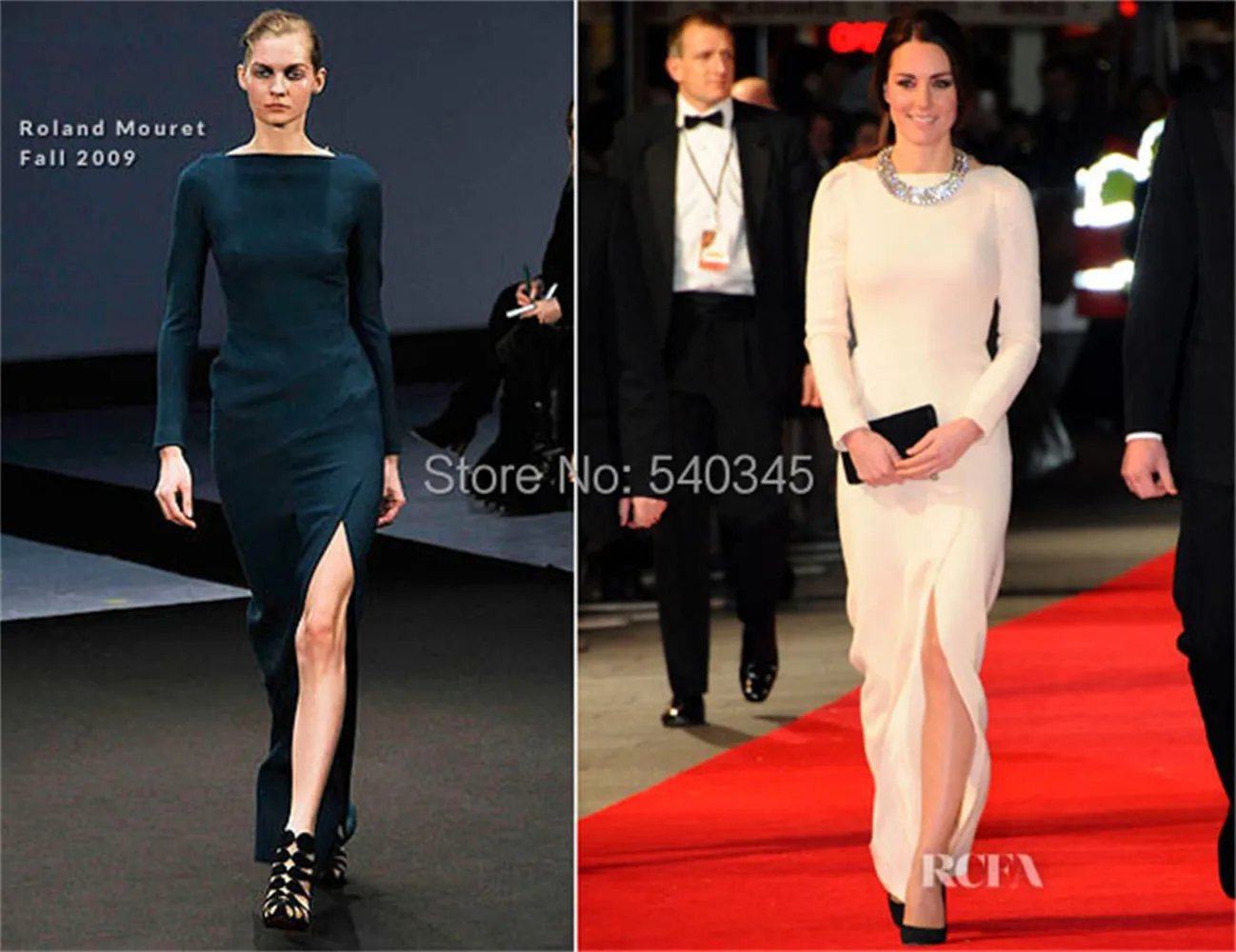 2022 Kate Middleton Avondjurken Elegant Door Jenny Packham Celebrity Red Carpet Vintage Jewel Hals فساتين السهرة