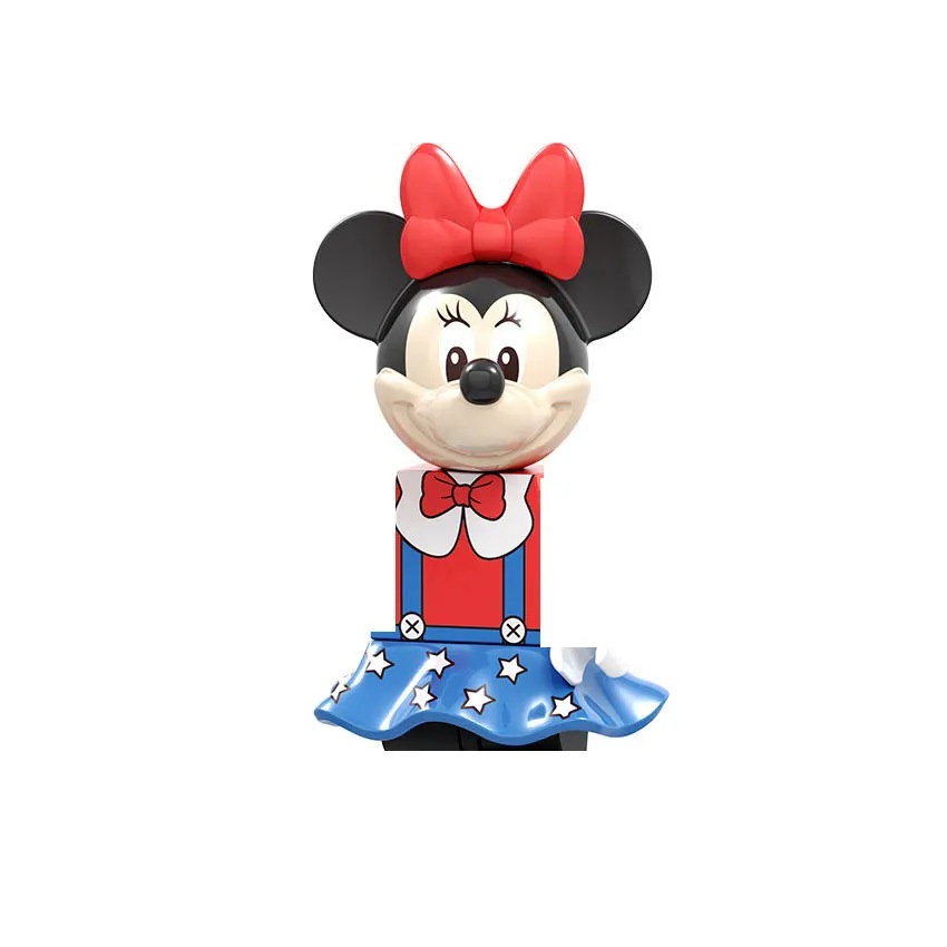 Movies Mickey Minnie Mouse Building Block Anime Bricks Mini Action Toy Figures Assemble Blocks for Kids Gifts