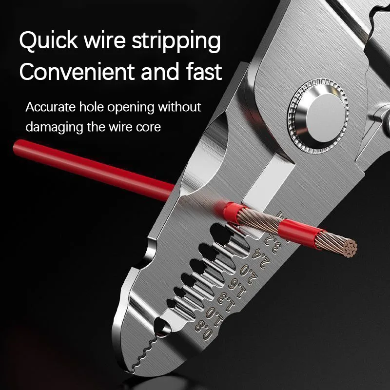 Electrician Specific Wire Stripping Pliers Multifunctional Electricians Maintenance Anti-Slip Stripper Cable Crimper Pliers Tool