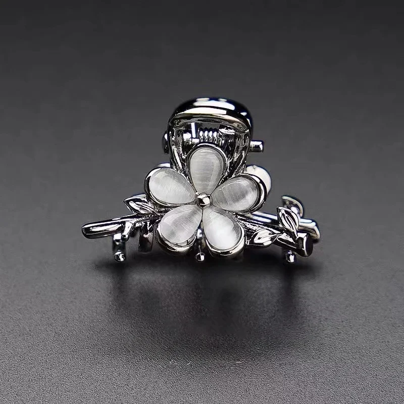 Petite pince à cheveux fleur opale rétro pour femme, mini épingle à cheveux, frange latérale, accessoires pour cheveux, haut de gamme