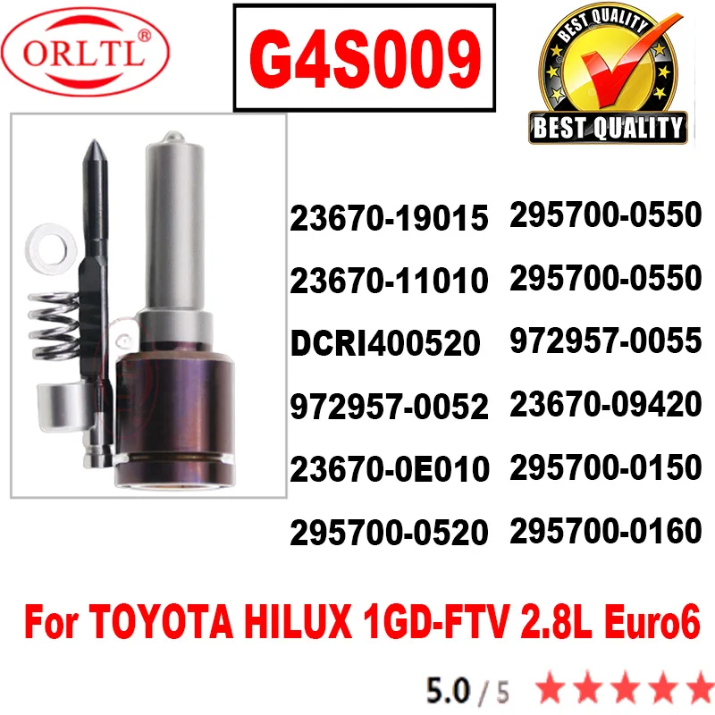 ORLTL G4S009 Diesel Injector G4 Ful Nozzle For TOYOTA HILUX 1GD 23670-19015 23670-0E010 23670-11010 DCRI400520 972957-0052