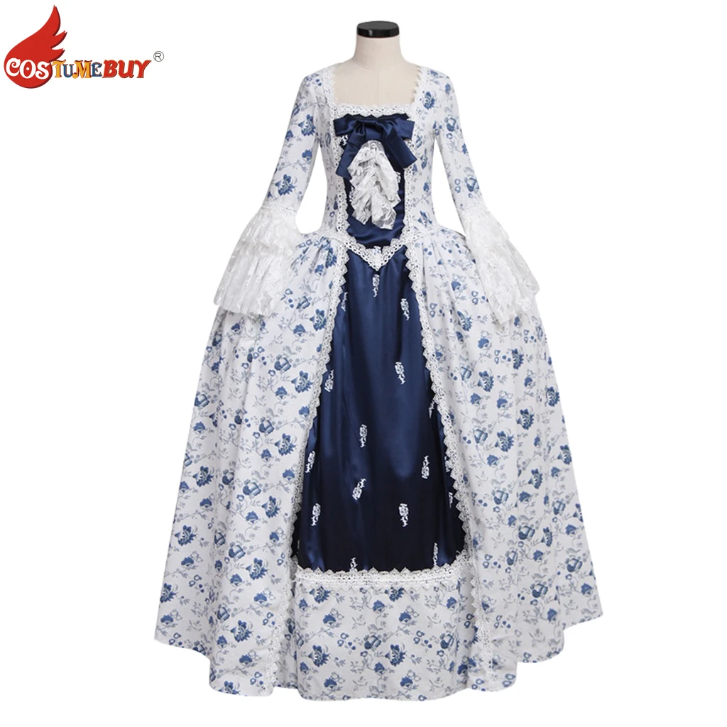 

18th 19th Century Floral Vintage Lady Dress European Victorian Princess Ball Gown Rococo Women Prom Elegant Costume