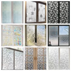 Heat Control Anti UV Privacy Window Film Static Cling Rainbow Glass Door Film 3D Vinyl Window Decal Stickers for Home Bathroom