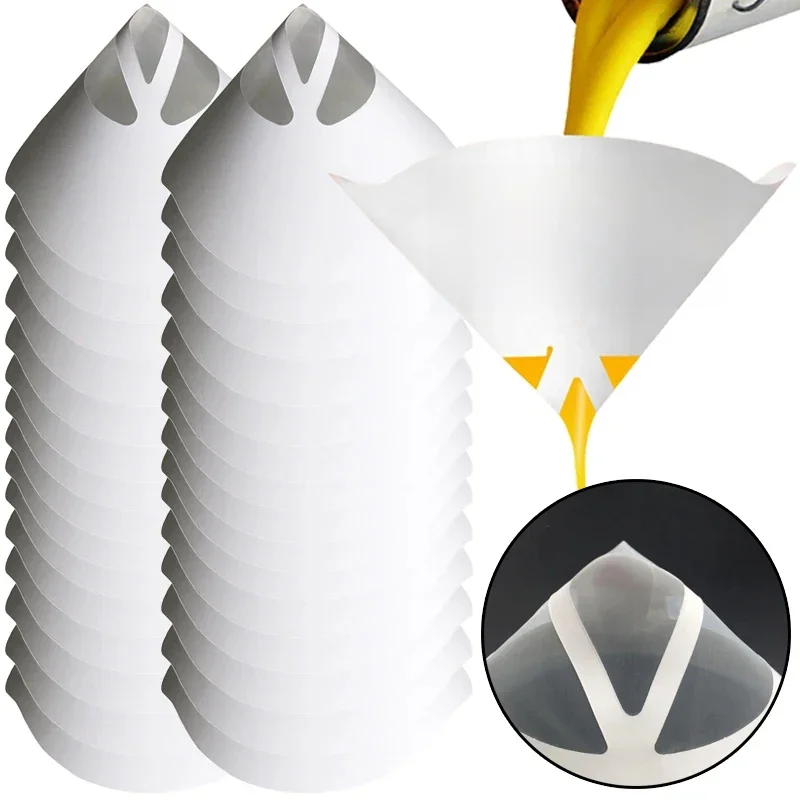 Descartável Car Paint Spray Mesh Papel Filtro, Filtro de Purificação, Straining Funil, Cônico,