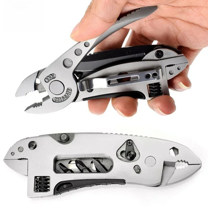 Multi-tool Survival Knife Multi Tool Set, Chave ajustável, Cortador de fio, Alicate, Equipamento de