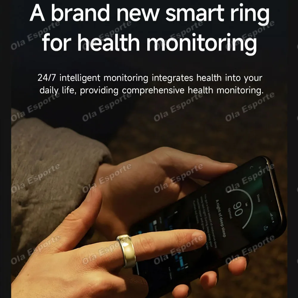 Women Smart Ring Football Control Video New Technology Smartring with Health Monitor Waterproof 100+ Sport Couple RIng Ultra Light view 2