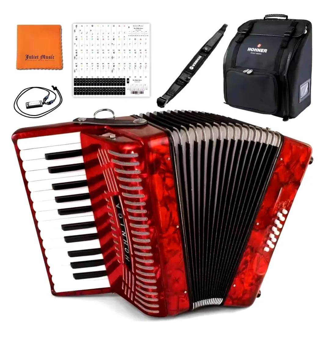 Hot Selling 100% New Accordions 1303-RED 12 Bass Entry Level Piano Accordion Red