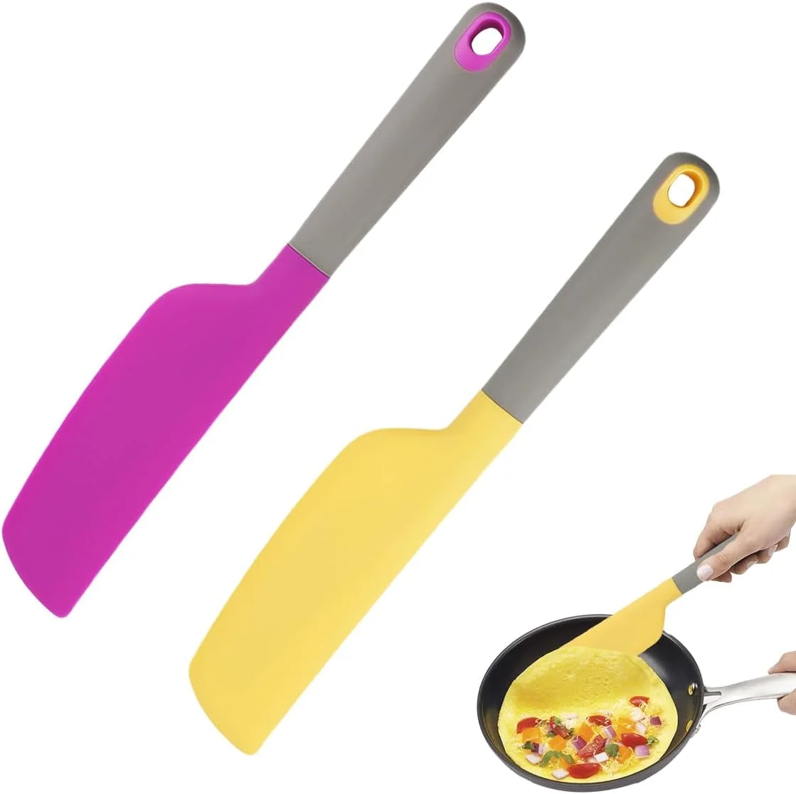 Omelette spatula, kitchen blender, silicone, flip and fold omelette blender, kitchen omelette pancake crepe