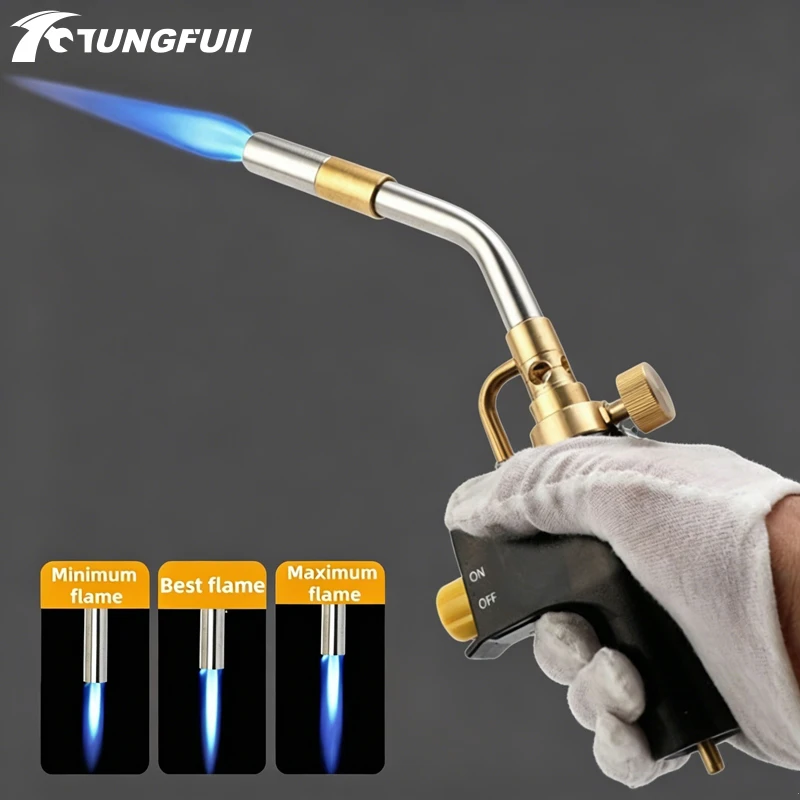 

MAPP Propane Gas Welding Torch Adjustable Flame Blow Torch Welding Soldering Brazing Plumbing Torch Barbecue Gas Burner TS8000