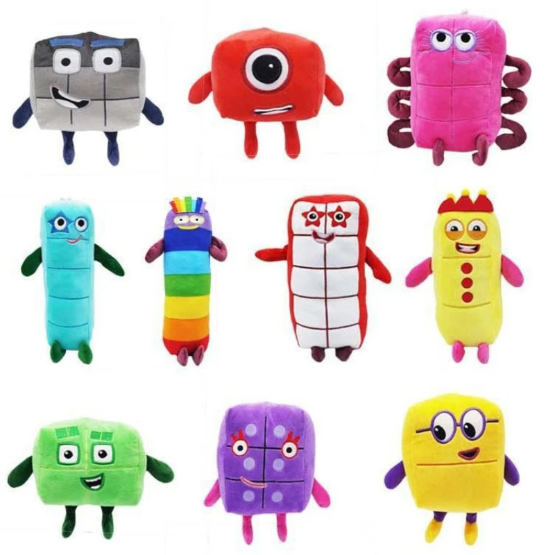 

10pcs Cartoon number Plush Doll Toy Educational Number Stuffed Movie TV Series Toys Early Childhood Education Doll Kids Gift